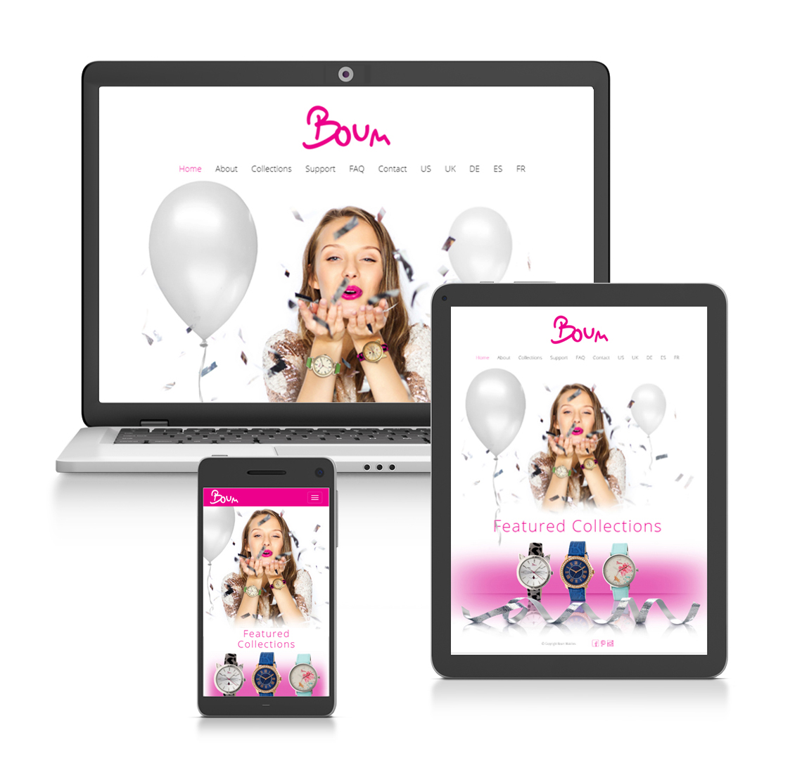 Women's watch brand web design